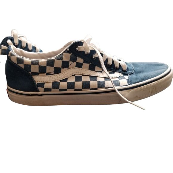 Vans Turquoise Blue Green Checkered Sneakers  Shoes sz 10.5 - Picture 6 of 13